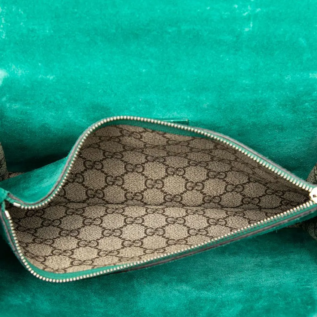Gucci Medium GG Supreme Embroidered Willow Hill and Butterfly Dionysus Shoulder Bag Brown Canvas Good - Model View