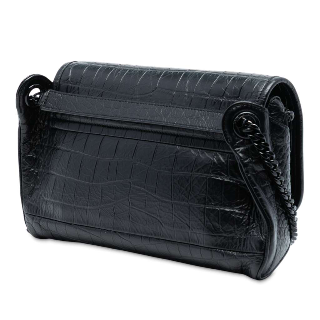 Saint Laurent Croc Embossed Leather Niki Belt Bag - 2