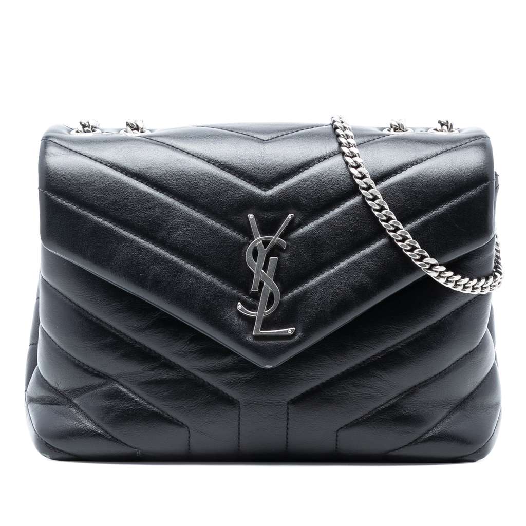 Saint Laurent Small Quilted Leather Monogram LouLou Shoulder Bag