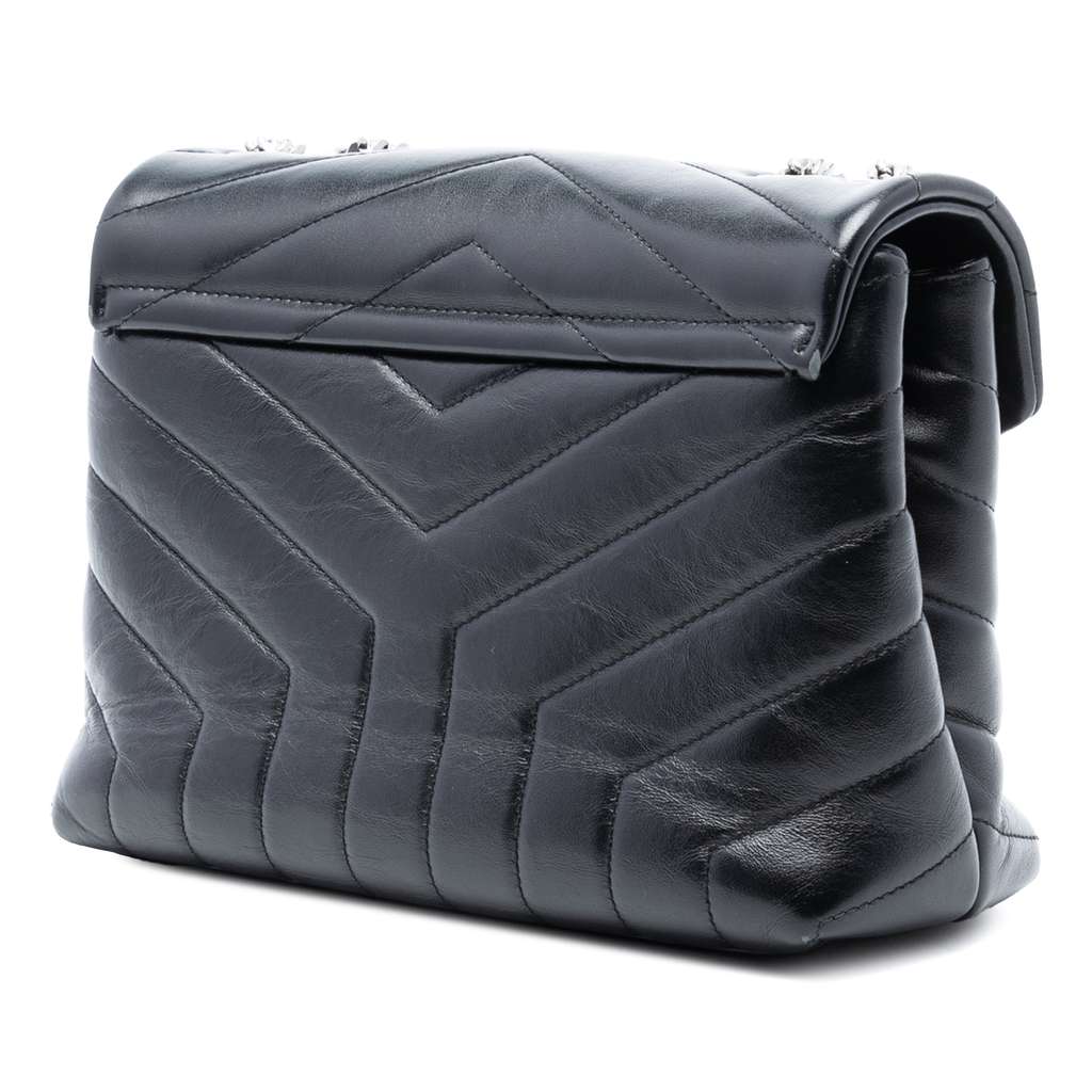 Saint Laurent Small Quilted Leather Monogram LouLou Shoulder Bag - 2