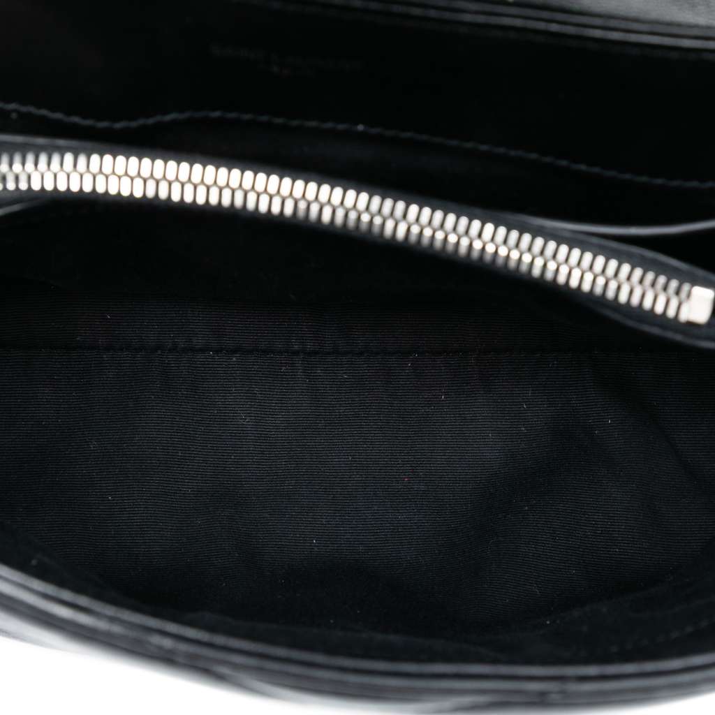 Saint Laurent Small Quilted Leather Monogram LouLou Shoulder Bag - 4