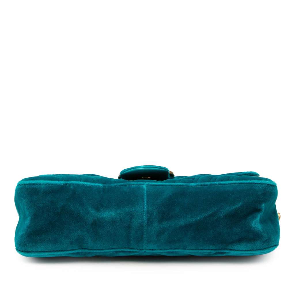 Gucci Medium GG Marmont Matelasse Velvet Shoulder Bag - 3