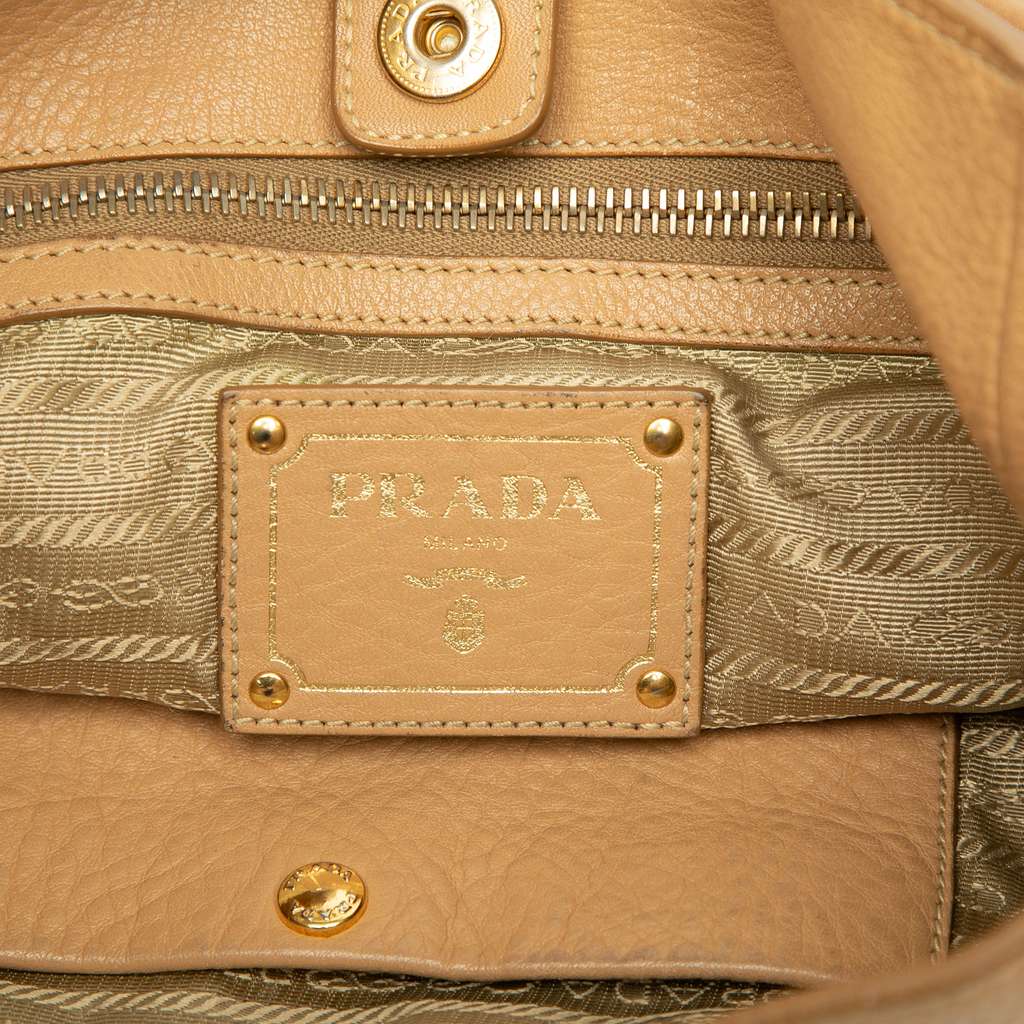 Prada Vitello Daino Front Zip Hobo - 5