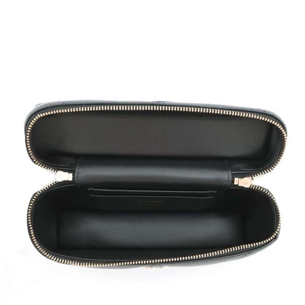 Chanel CC Quilted Caviar Slim Vanity with Chain - 4
