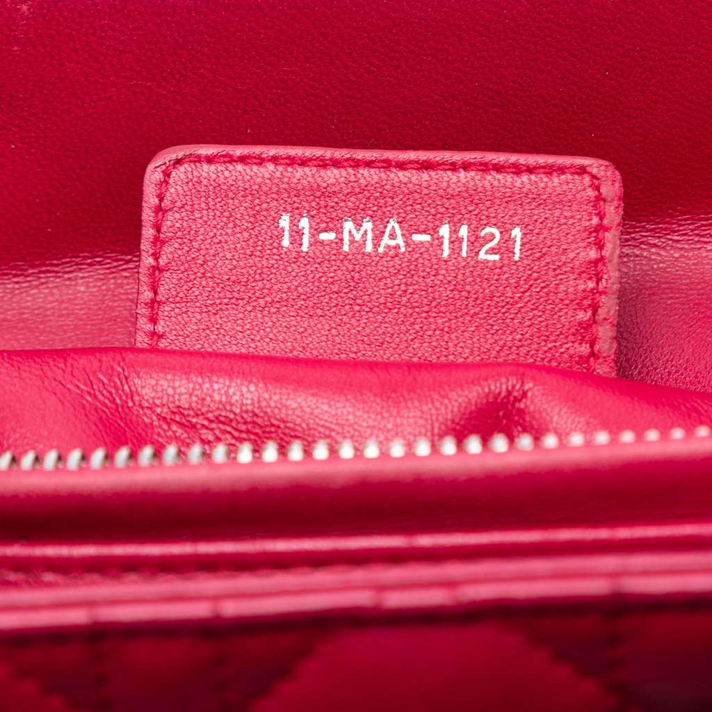 Dior Medium Lambskin Cannage Pearl Lady Dior - 5