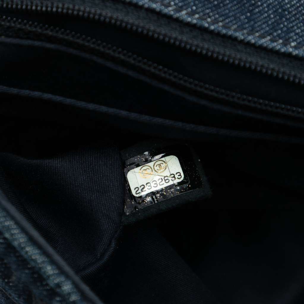 Chanel Medium Embroidered Denim Perfume Bottle Single Flap - 5