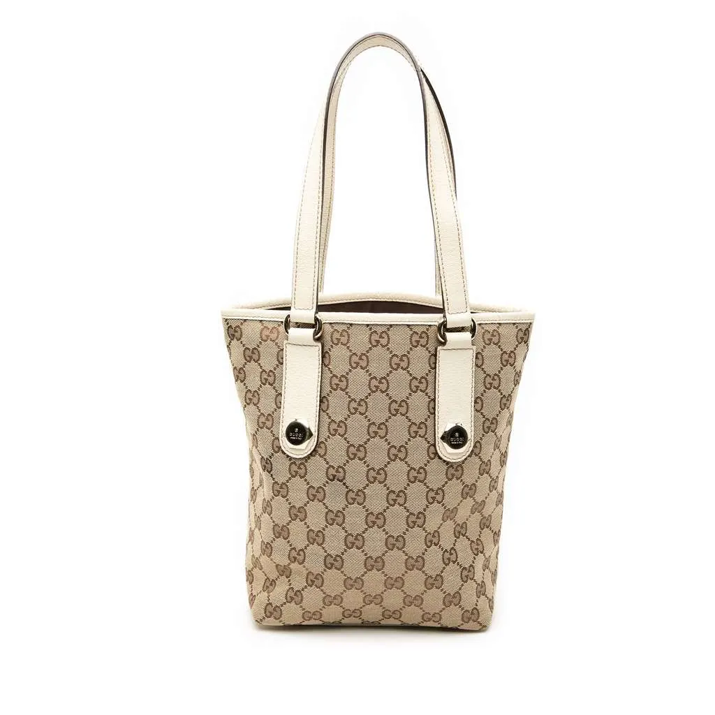 Gucci GG Canvas Charmy Tote Brown Canvas Very good - Front View