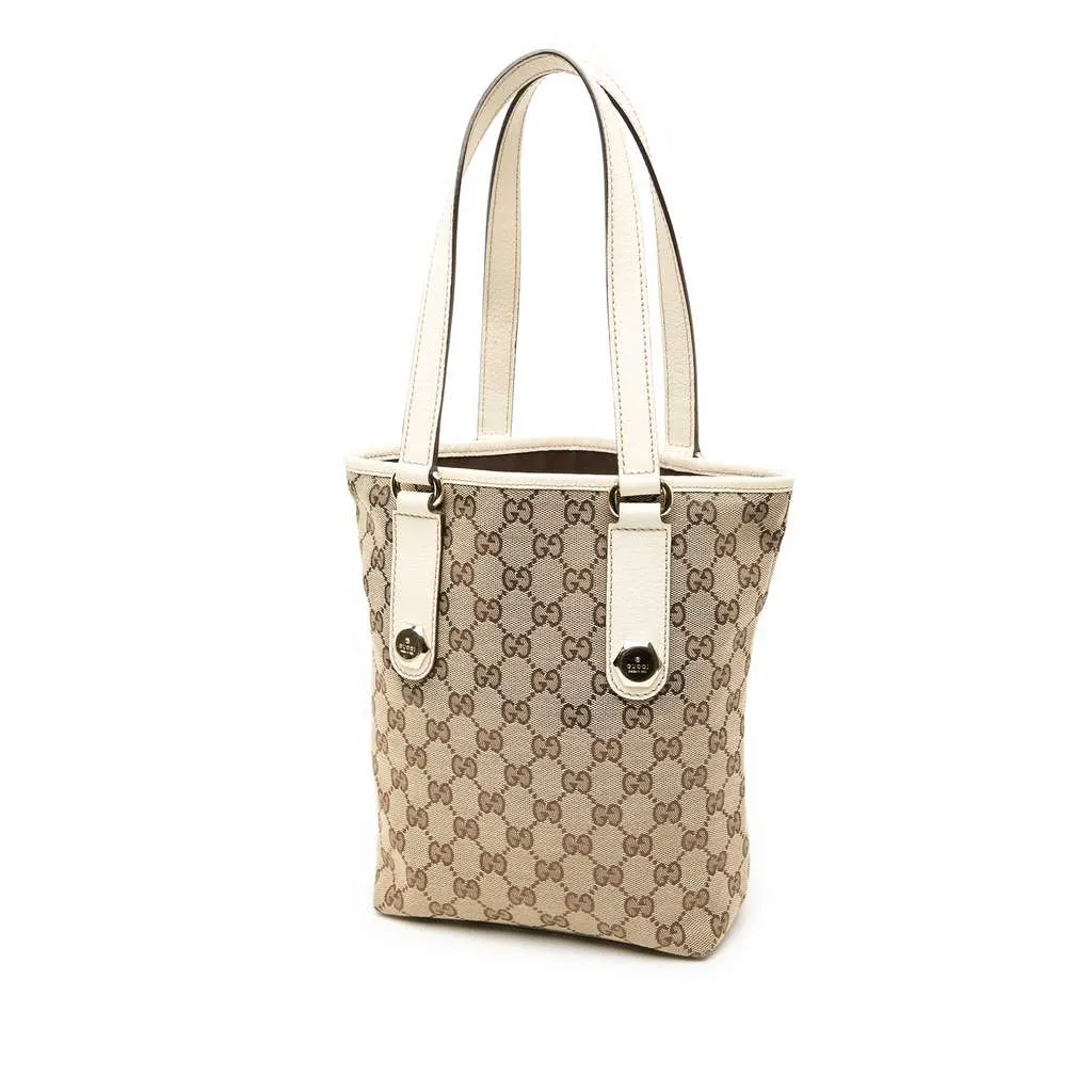 Gucci GG Canvas Charmy Tote Brown Canvas Very good - Back View
