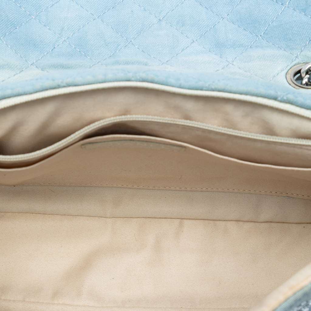 Chanel Medium CC Quilted Denim Crystal Embellished Single Flap - 4