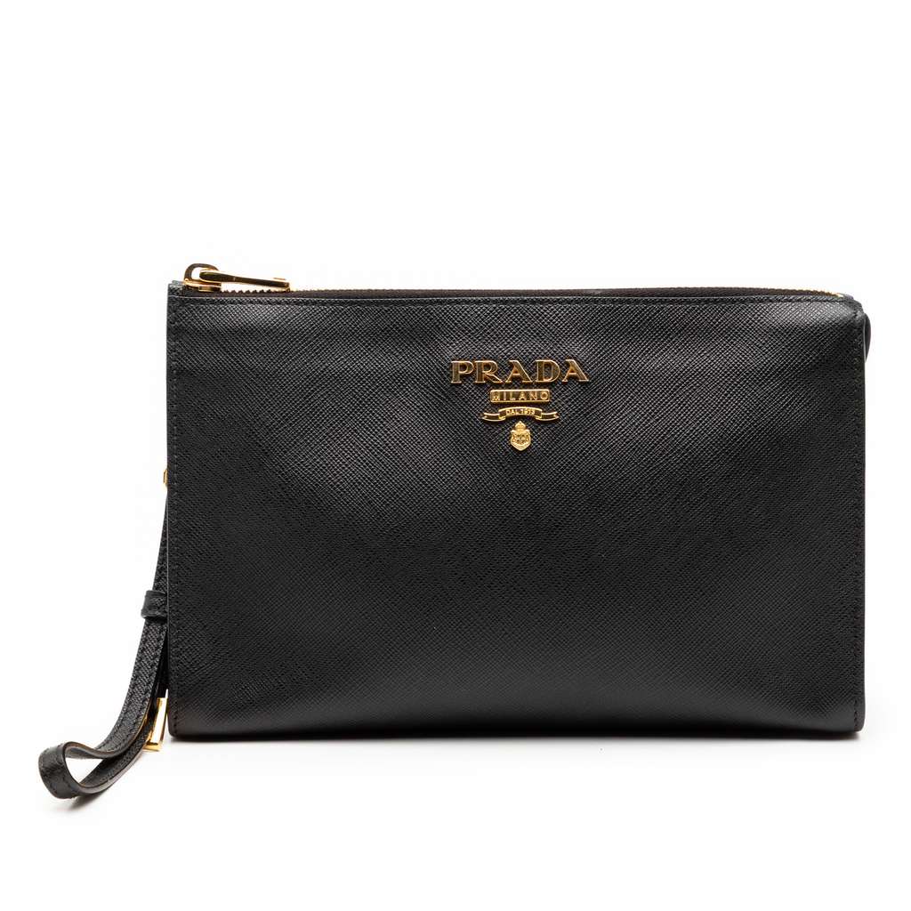 Prada Saffiano Wristlet Pouch