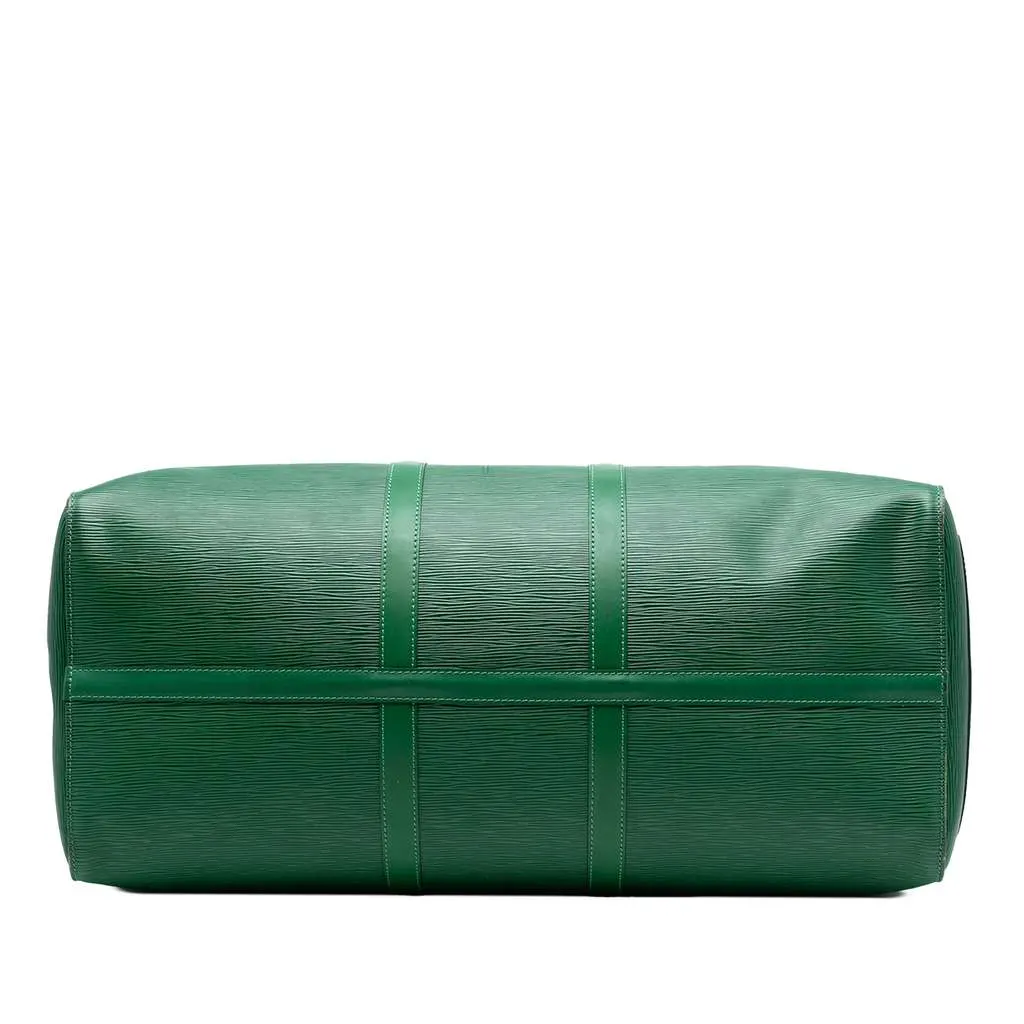 Louis Vuitton Epi Keepall 55 Green Leather Fair - Inside View