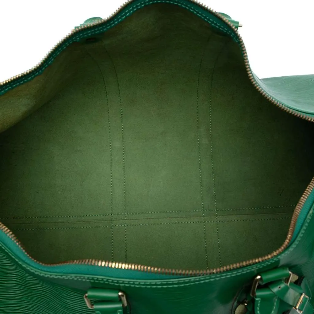 Louis Vuitton Epi Keepall 55 Green Leather Fair - Model View