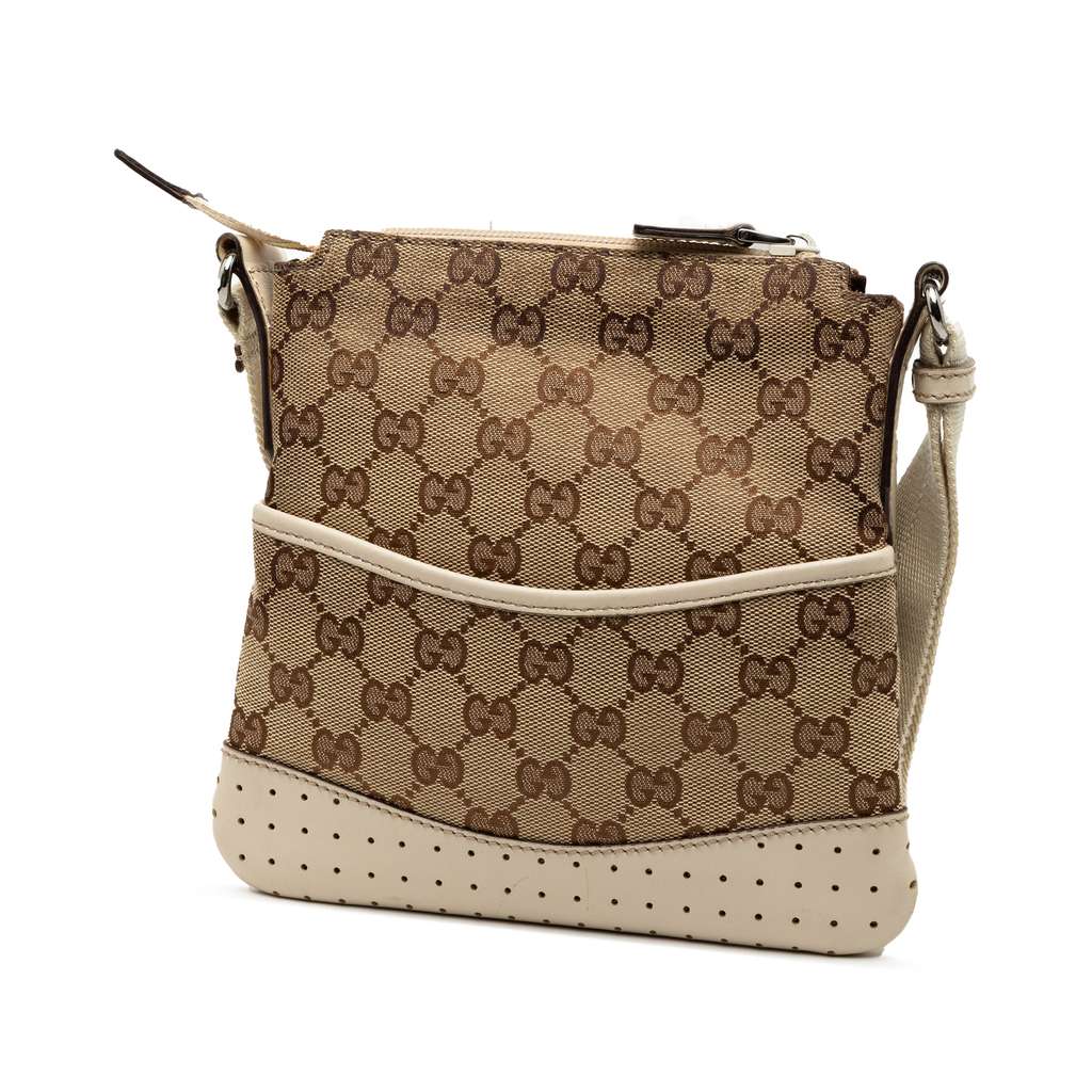 Gucci GG Canvas Perforated Crossbody - 2