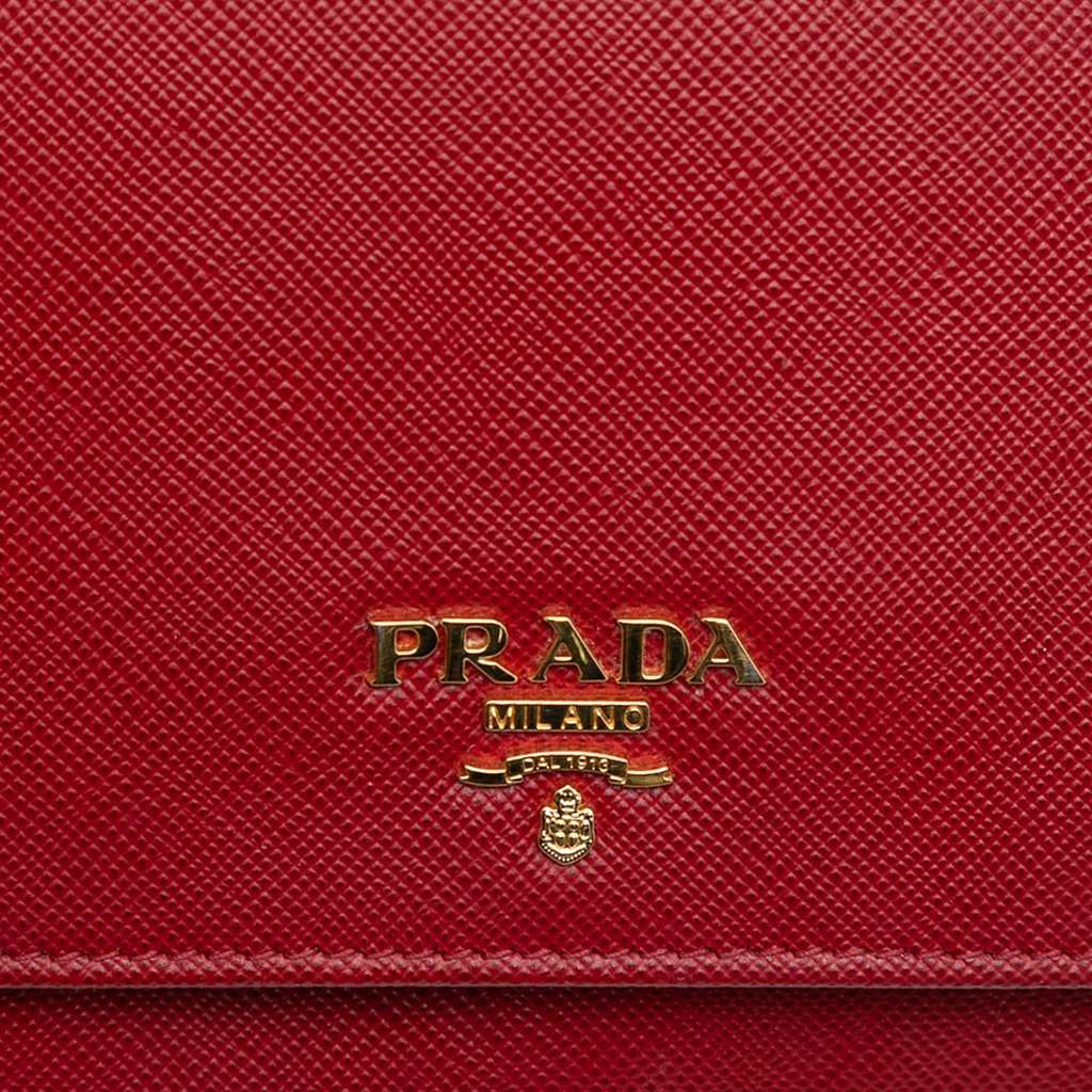 Prada Saffiano Leather Wallet on Chain - 5