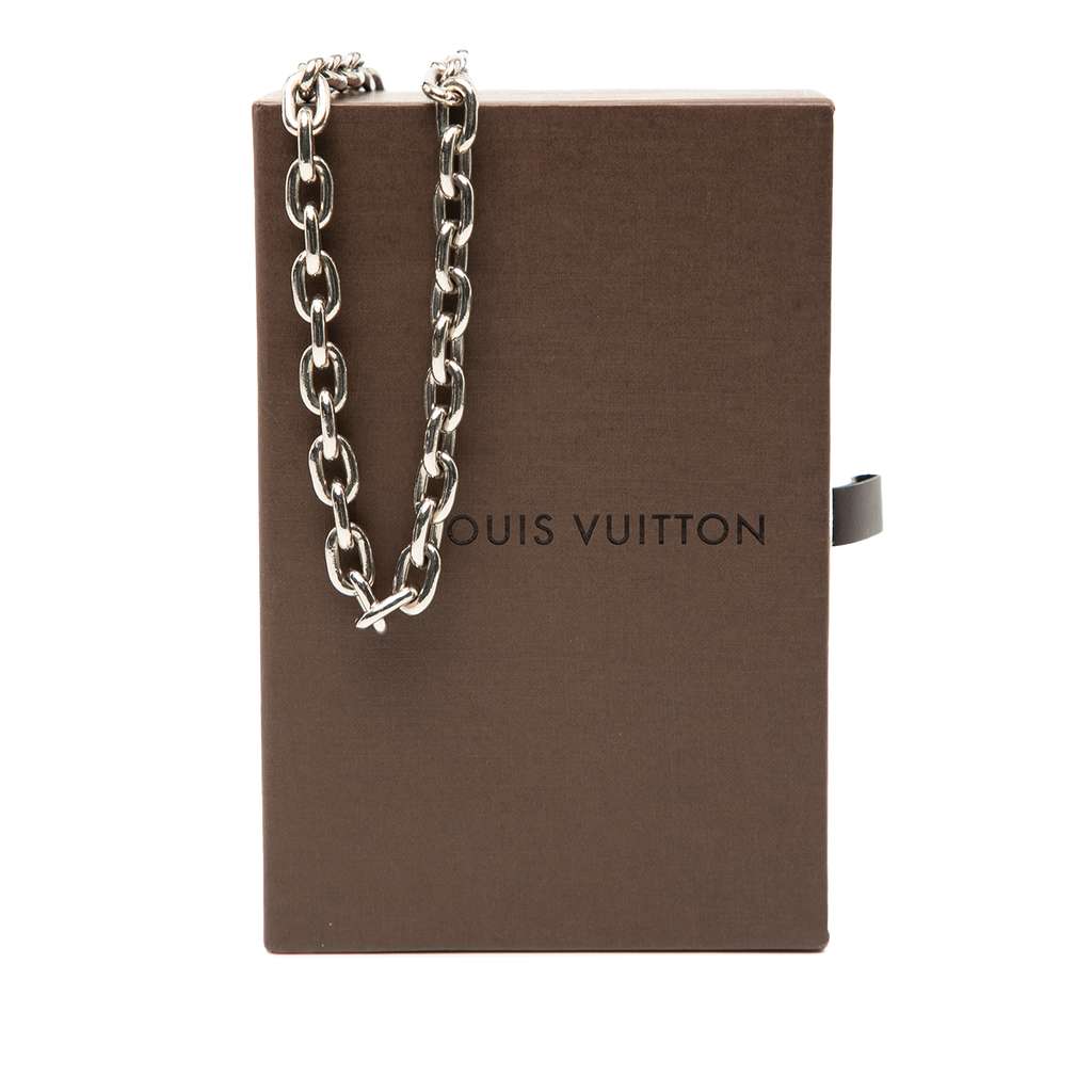 Louis Vuitton Silver Plated Chain Strap - 4