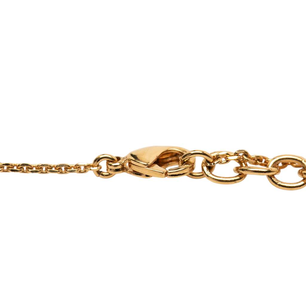 Louis Vuitton Gold Plated LV and Me Letter M Pendant Necklace - 2