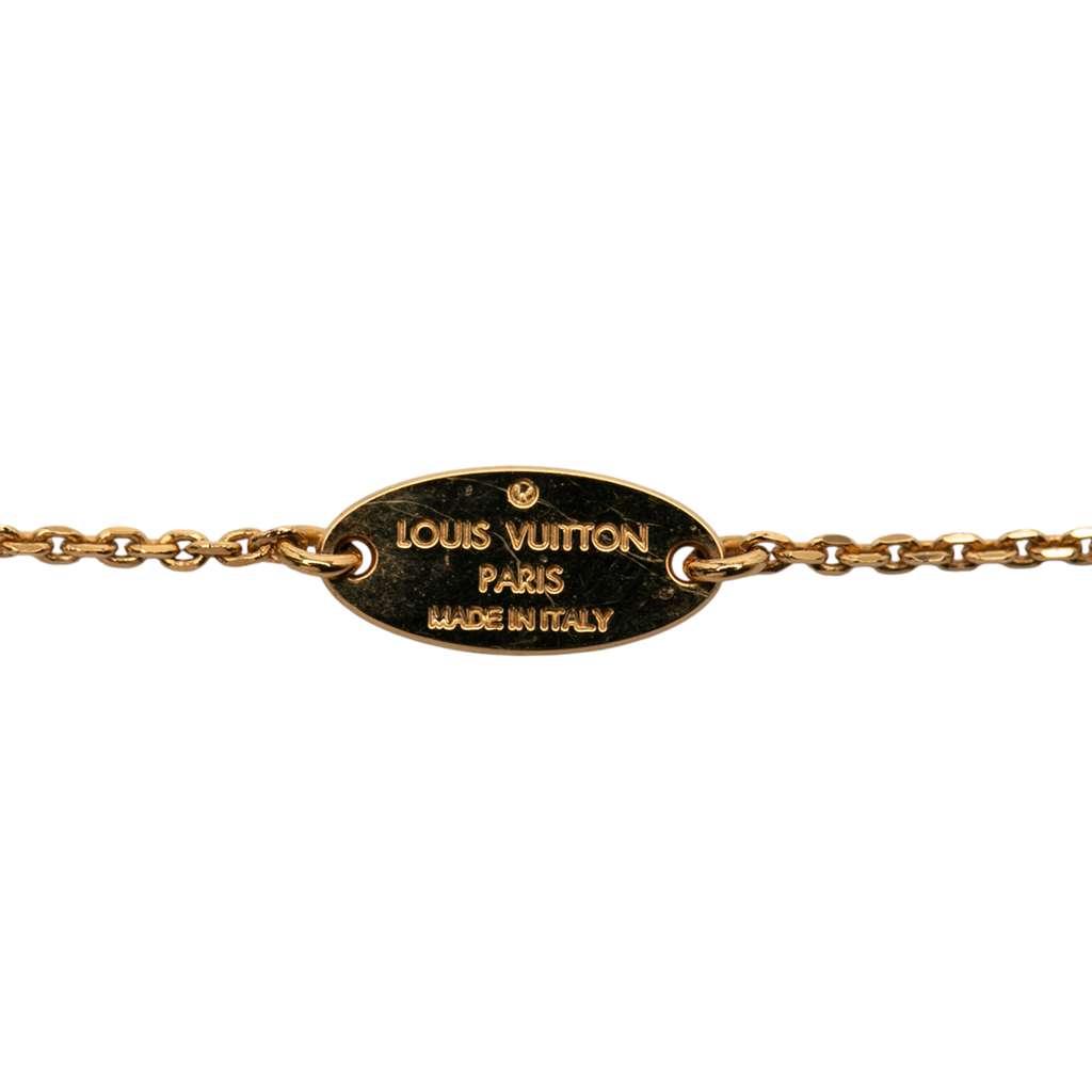 Louis Vuitton Gold Plated LV and Me Letter M Pendant Necklace - 4