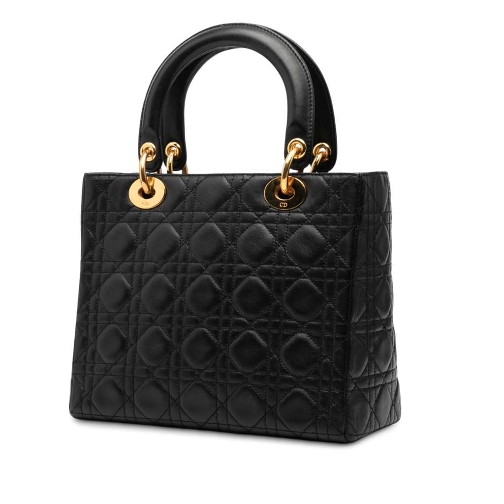 Dior Medium Lambskin Cannage Lady Dior - 2