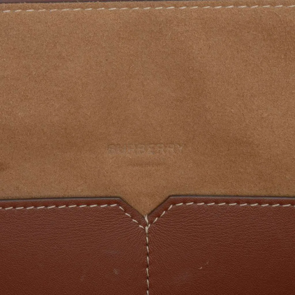 Burberry Medium Calfskin Soft Pocket Satchel Brown Leather Good - Box View