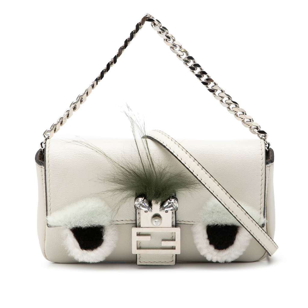 Fendi Micro Nappa Monster Baguette Satchel