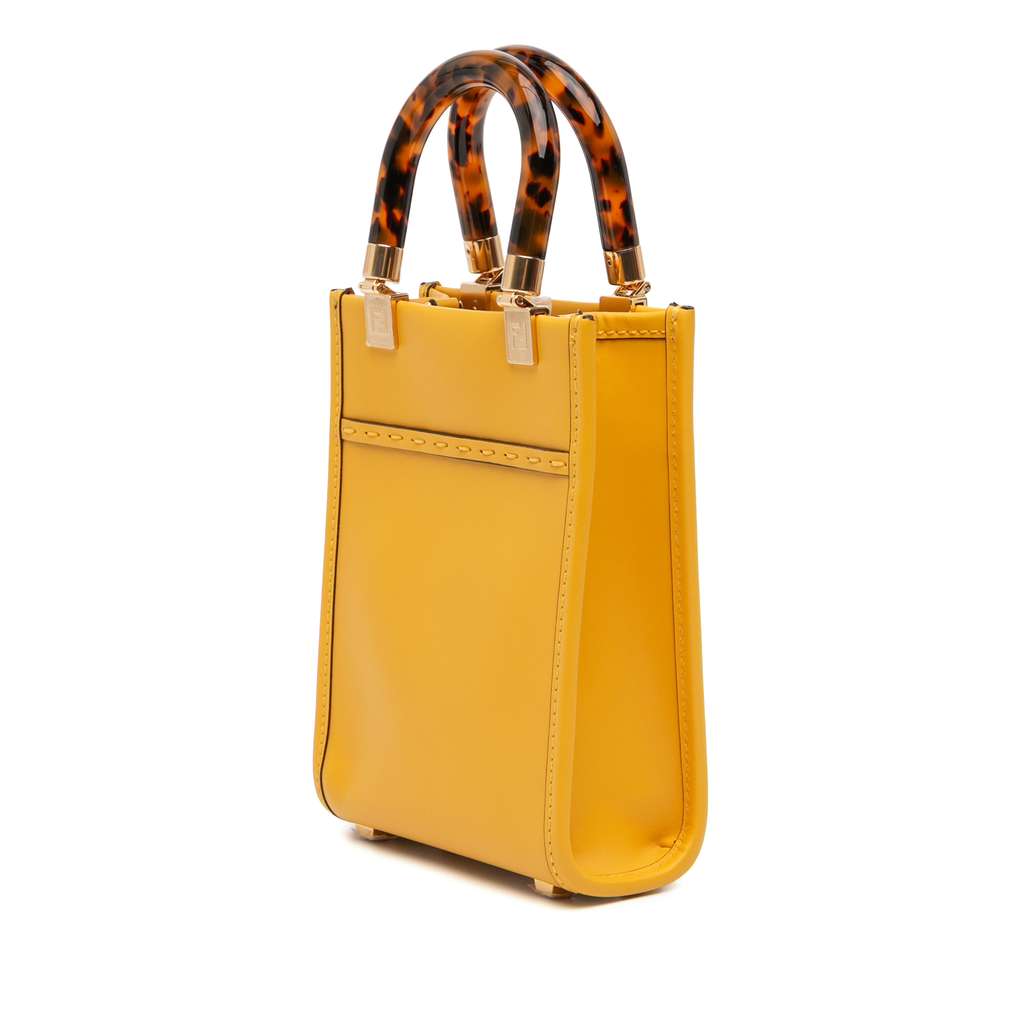 Fendi Mini Leather Sunshine Shopper Tote - 2