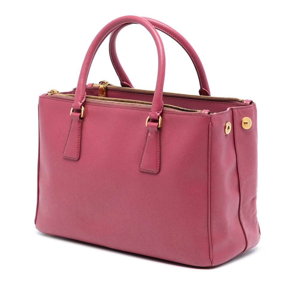 Prada Small Saffiano Lux Galleria Double Zip Satchel - 2