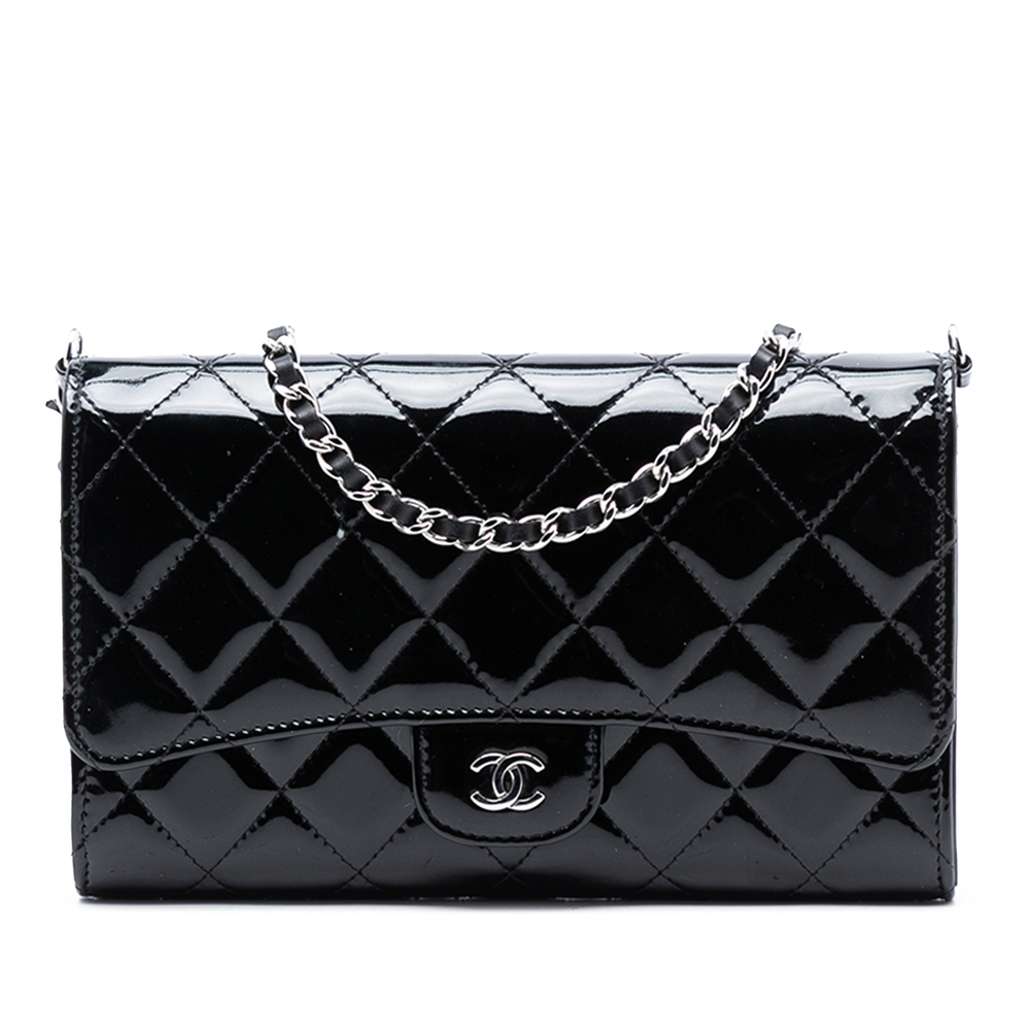 Chanel Classic Patent Wallet On Chain