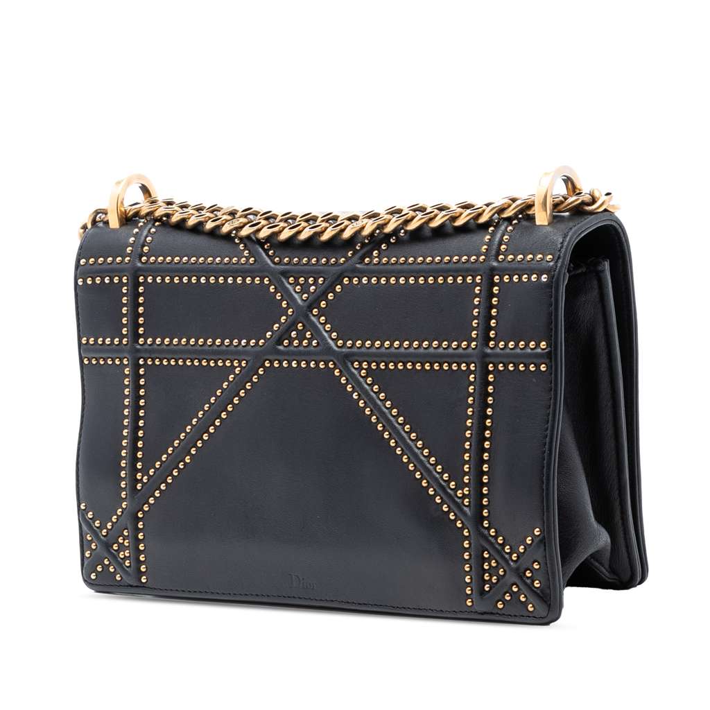 Dior Medium Studded Lambskin Diorama Flap - 2