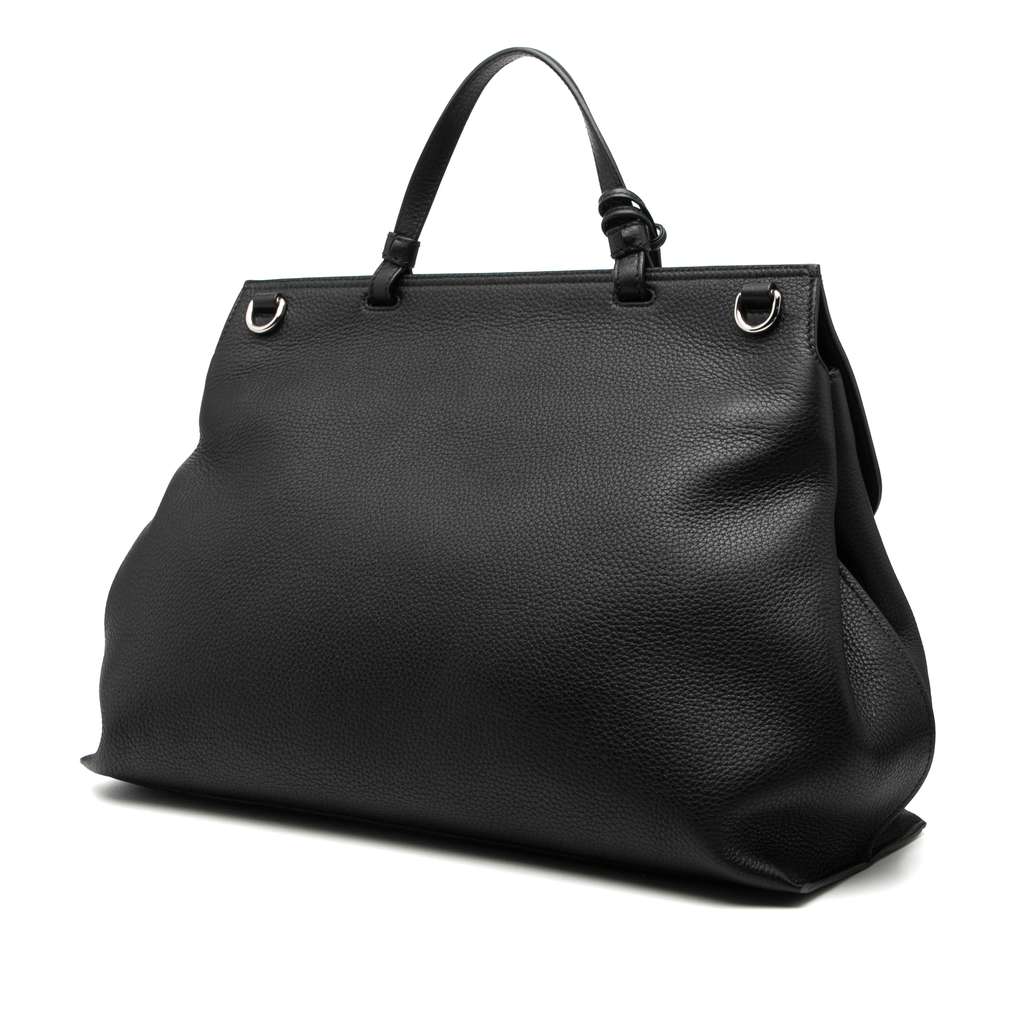 Gucci Large Leather Bamboo Daily Satchel - 2