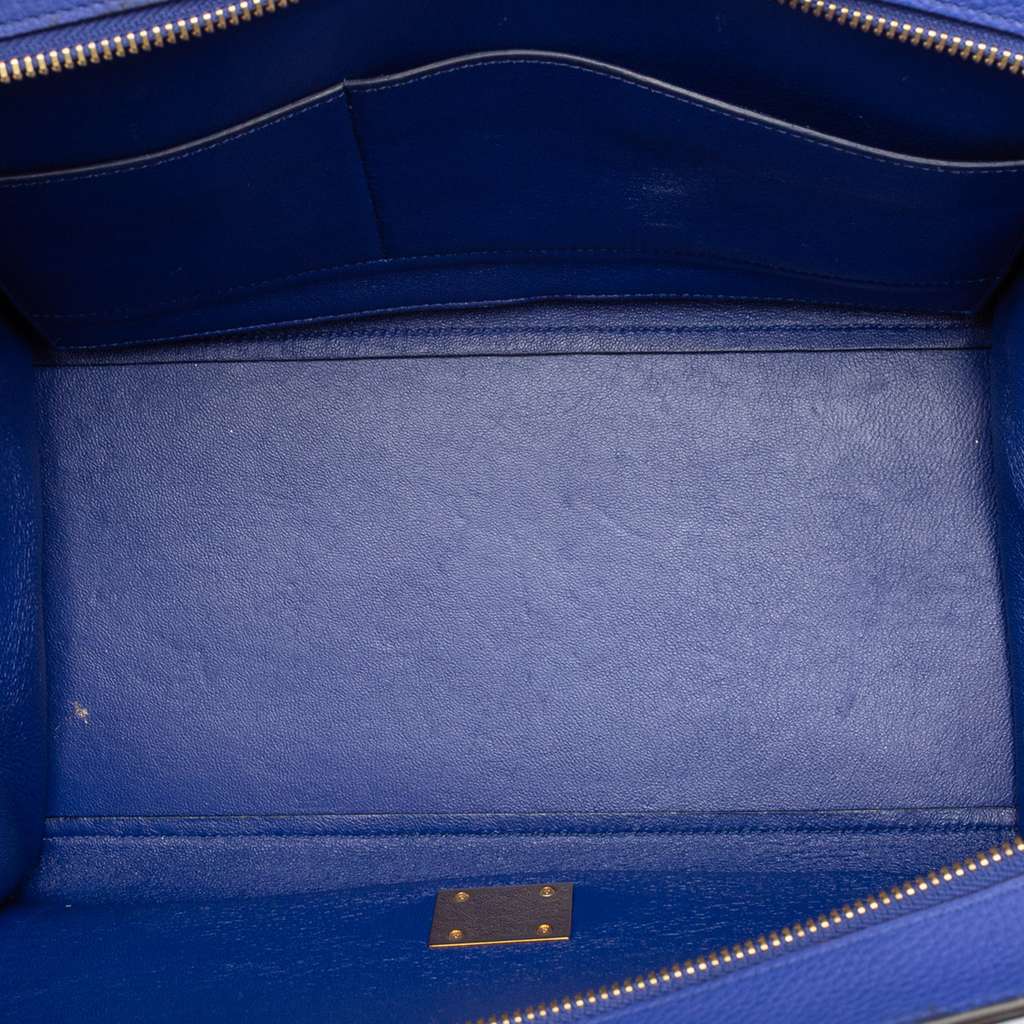 Celine Medium Calfskin and Suede Trapeze Satchel - 4