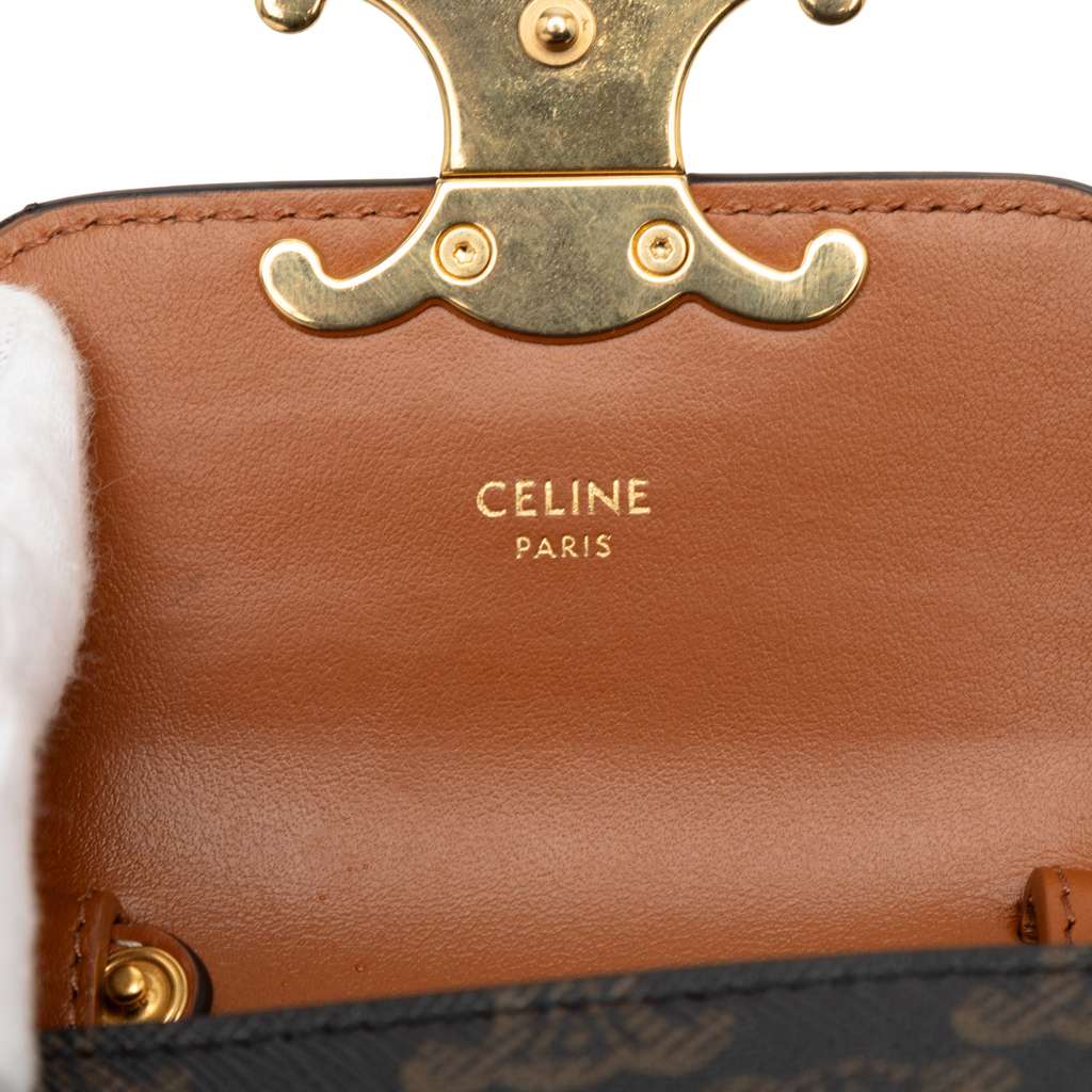 Celine Mini Triomphe Coated Canvas Triomphe Crossbody - 5