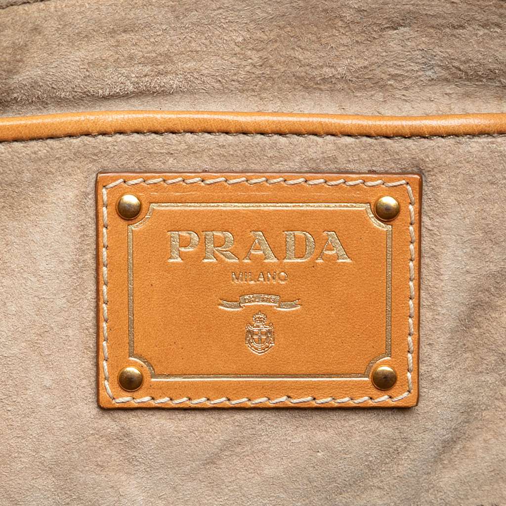 Prada Canvas Canapa Pattina Satchel - 5