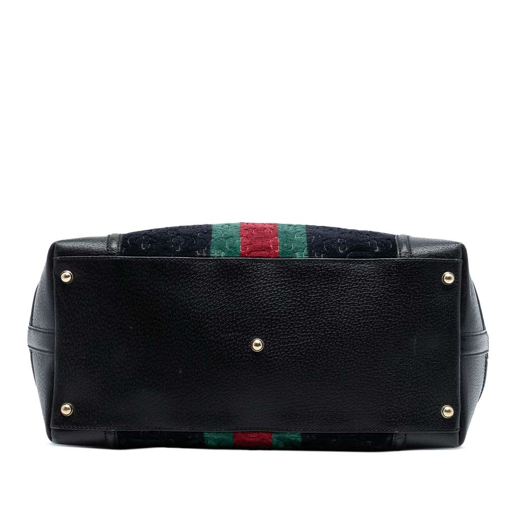 Gucci Horsebit Velvet Web Treasure Boston Bag - 3