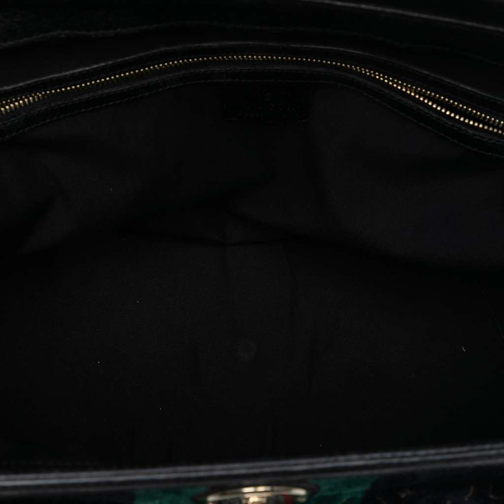 Gucci Horsebit Velvet Web Treasure Boston Bag - 4