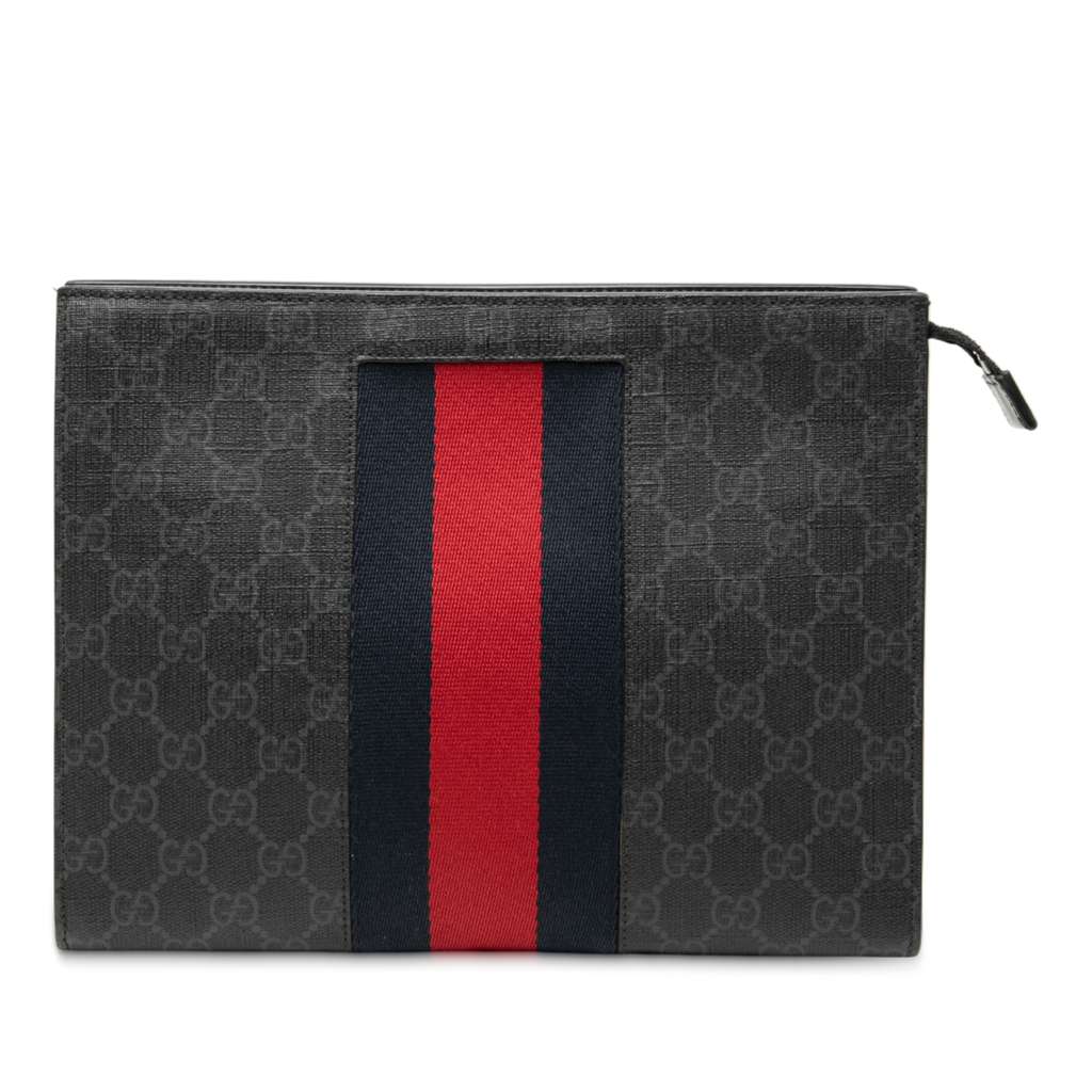Gucci GG Supreme Web Clutch