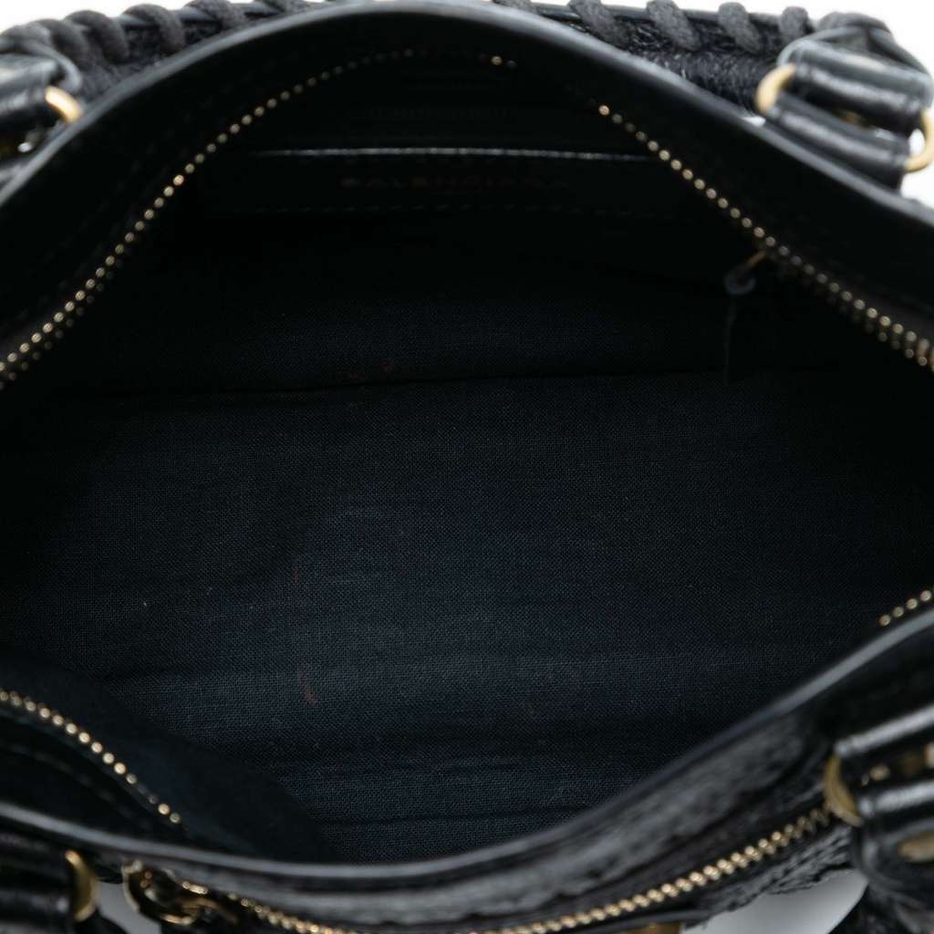 Balenciaga Mini Lambskin Motocross Stadio Laser Cut Cross Classic City Satchel - 4