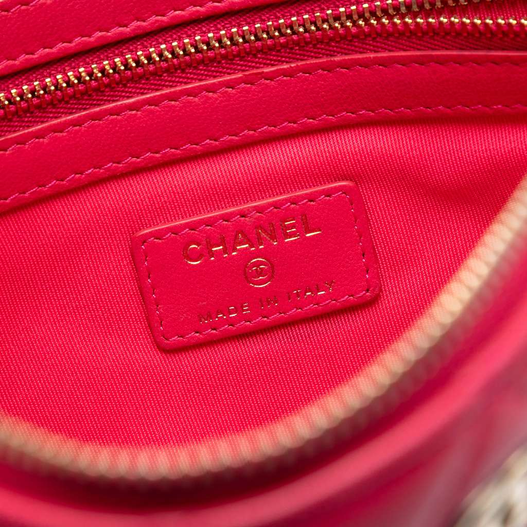 Chanel Medium Quilted Lambskin O Case Clutch - 5