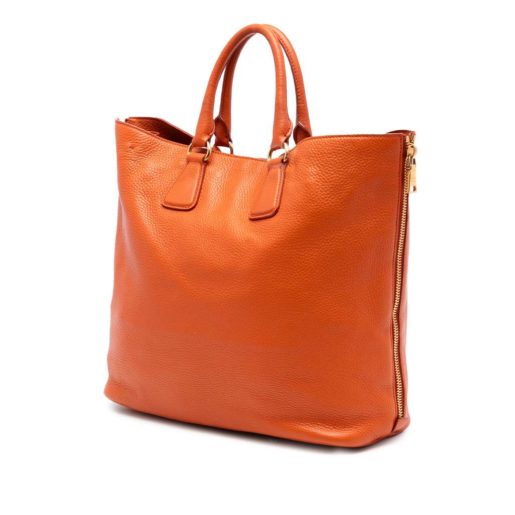 Prada Vitello Daino Side Zip Convertible Tote - 2