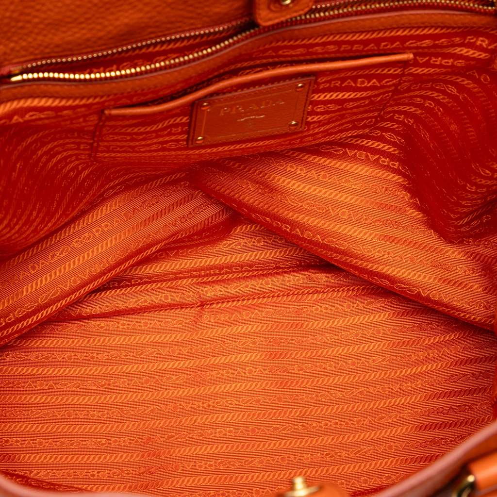 Prada Vitello Daino Side Zip Convertible Tote - 4