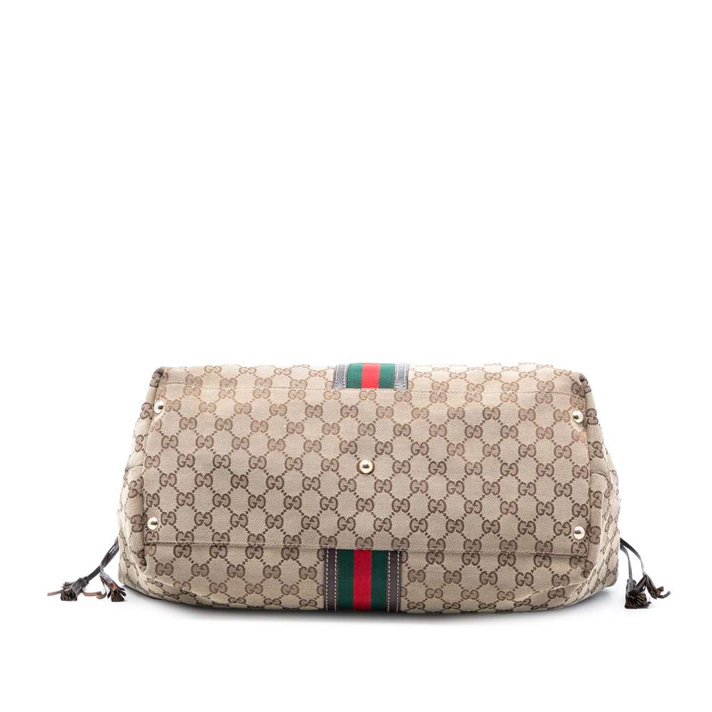 Gucci GG Canvas Web Tassel Tote - 3
