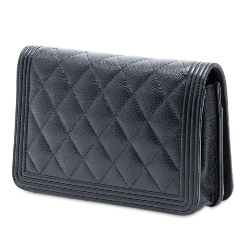Chanel Quilted Caviar Boy Wallet on Chain - 2