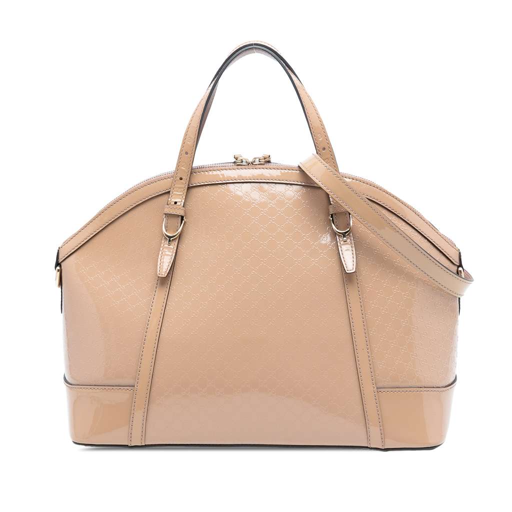Gucci Large Microguccissima Patent Nice Dome Satchel