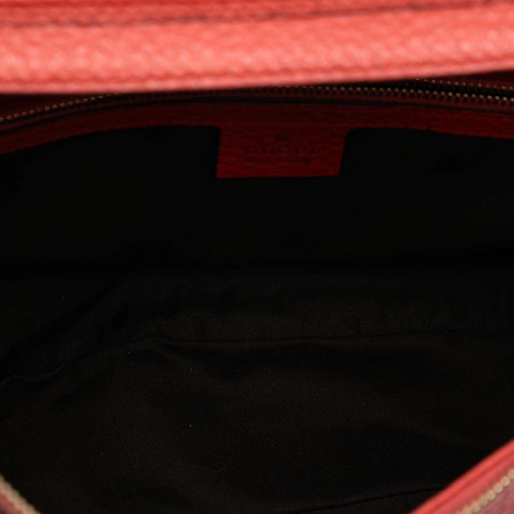 Gucci Pebbled Calfskin Bamboo Ring Hobo - 4