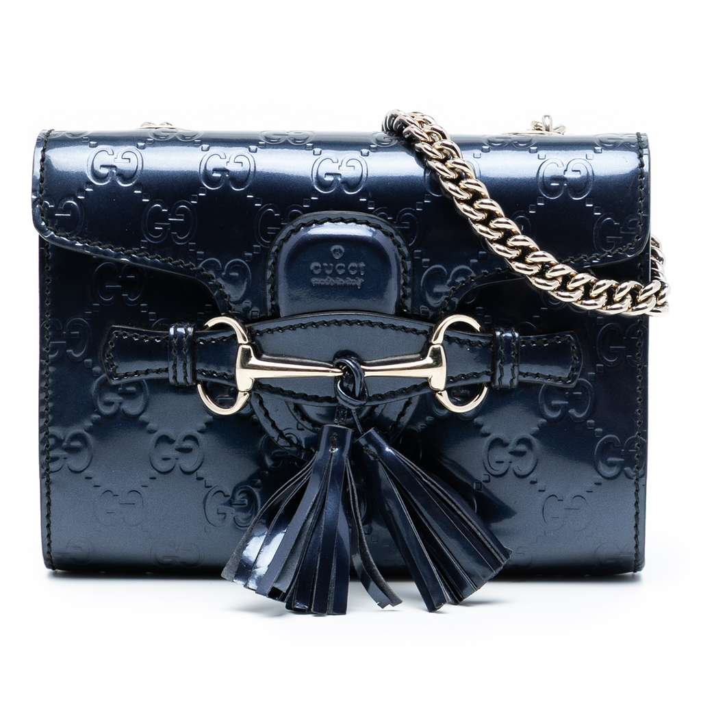 Gucci Mini Patent Guccissima Emily Crossbody