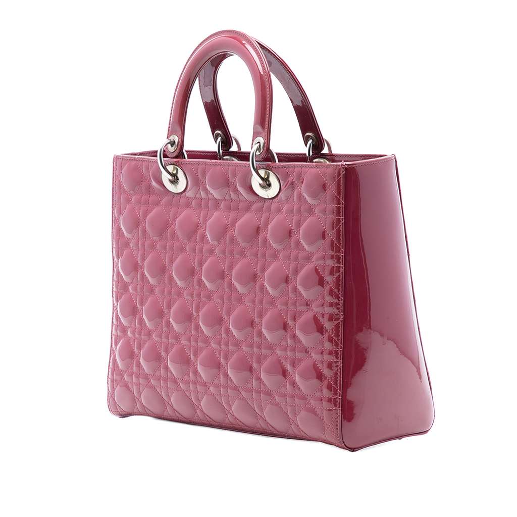 Dior Large Patent Cannage Lady Dior - 2