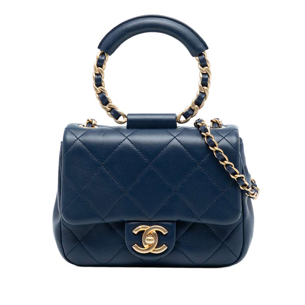 Chanel Mini Quilted Lambskin In The Loop Flap