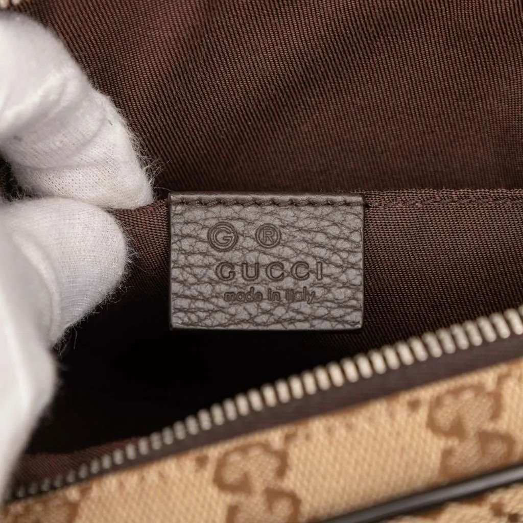 Gucci GG Canvas Belt Bag Brown Canvas Good - Box View