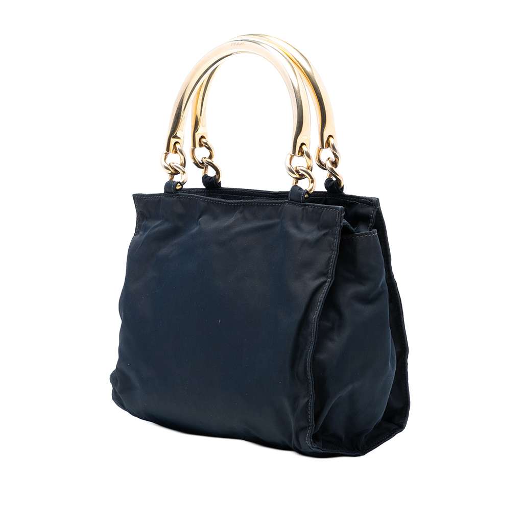 Prada Tessuto Metal Handle Bag - 2