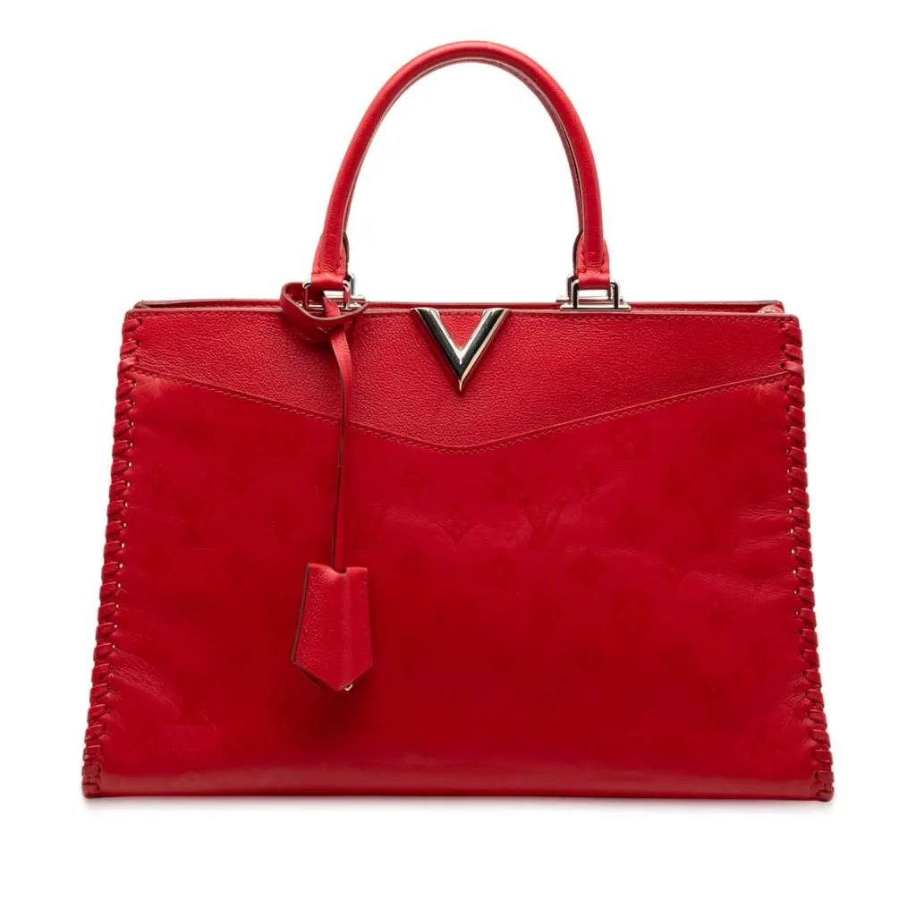 Louis Vuitton Monogram Very Leather Very Zipped Red Leather Very good - Front View