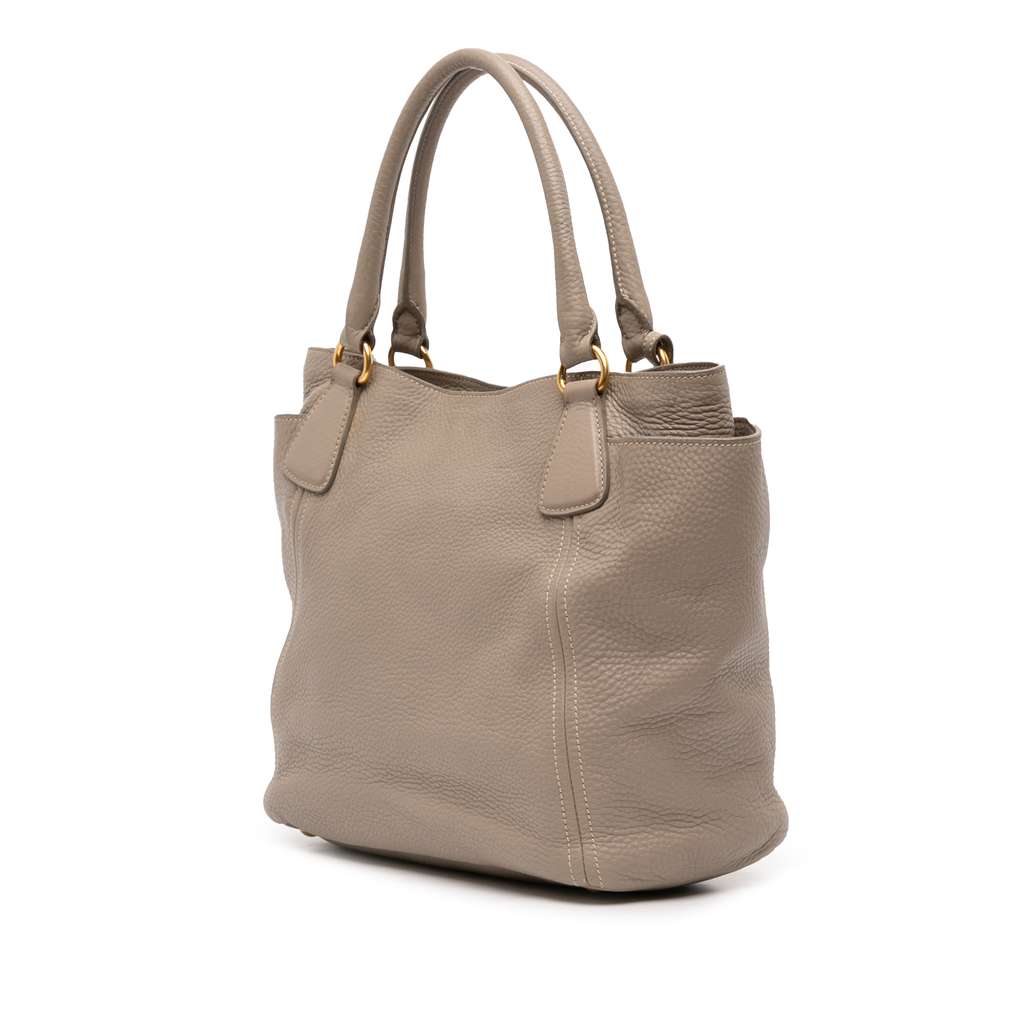 Prada Vitello Daino Side Pocket Convertible Tote - 2